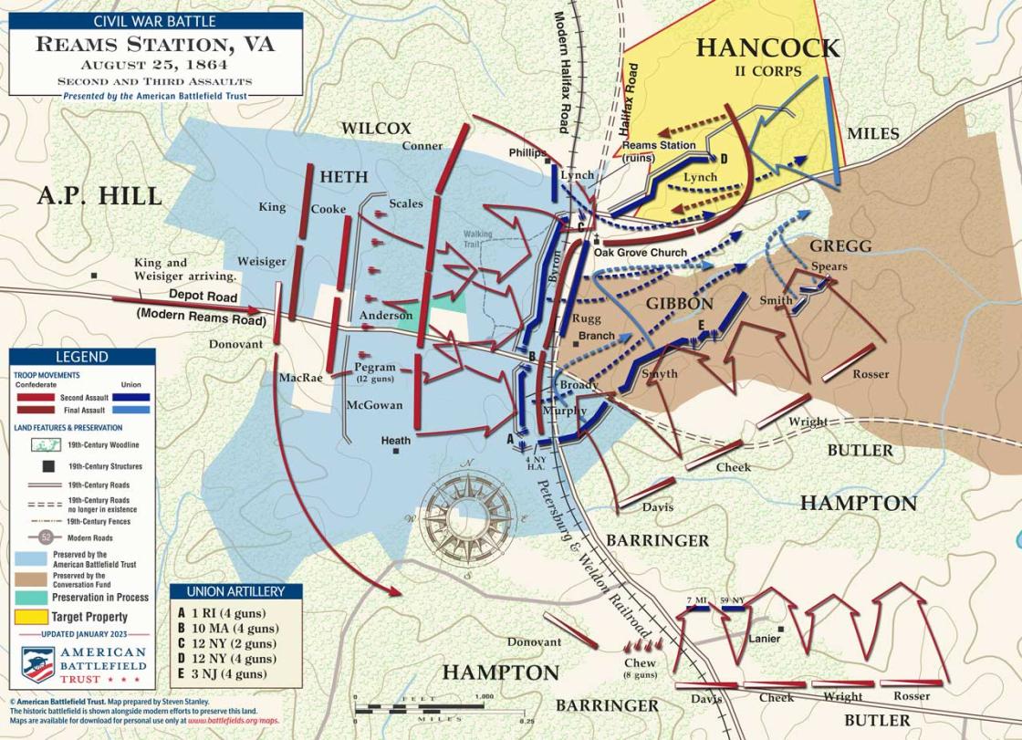 Reams Station | Second and Third Assaults | Aug 25, 1864 (January 2023)
