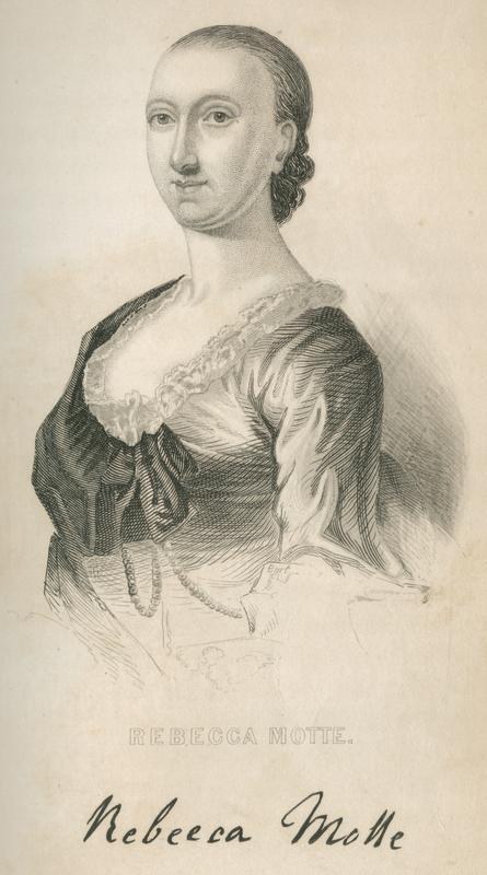 Drawing of a woman with eighteenth century dress. 