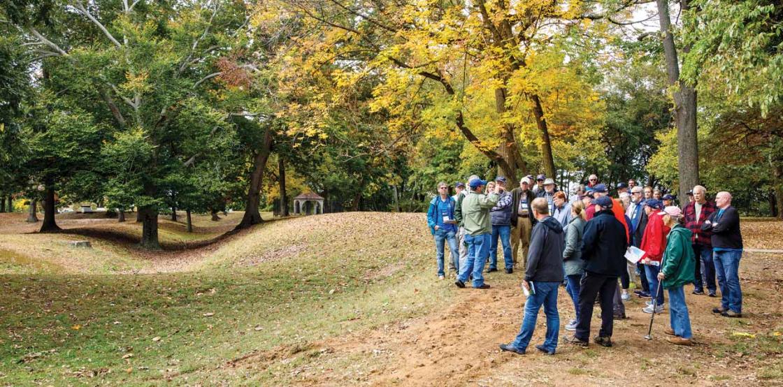 Trust Color Bearers visit the Red Bank Battlefield in National Park, N.J.