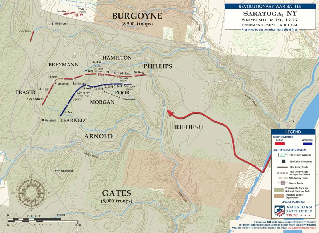 Saratoga | Freeman’s Farm | Sep 19, 1777 | 5:00 pm