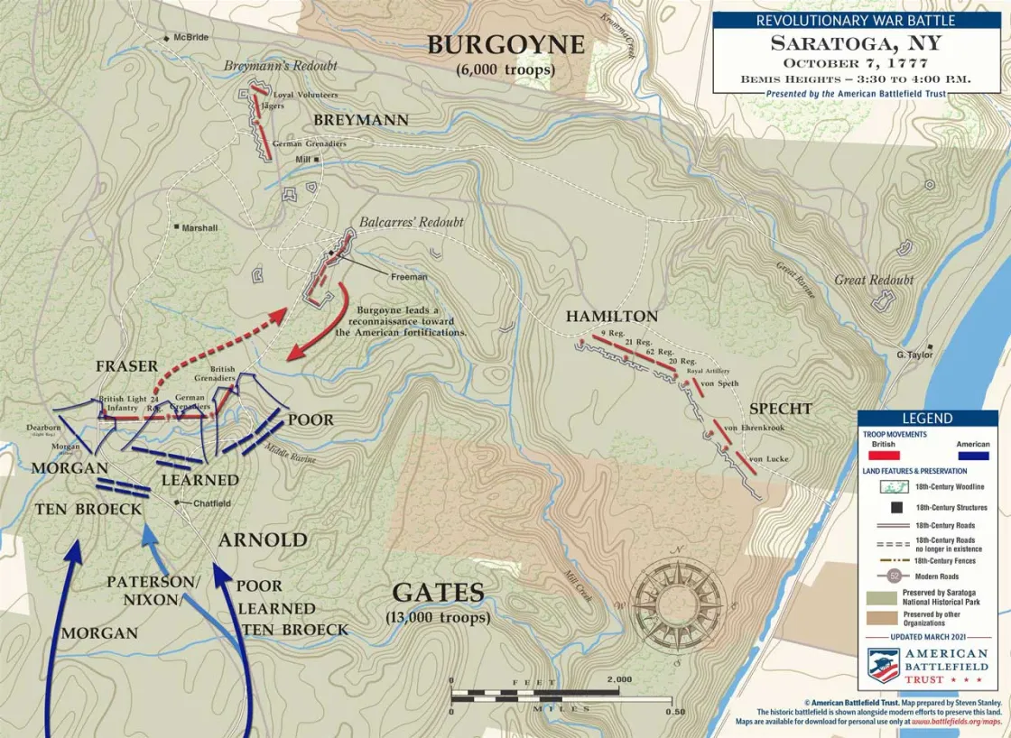 Saratoga | Bemis Heights | Oct 7, 1777 | 3:30 - 4:00 pm 