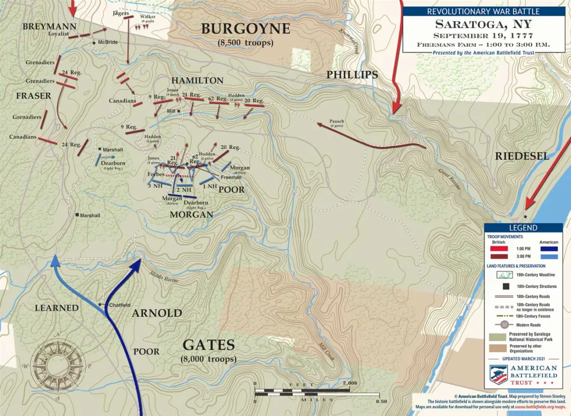 Saratoga | Freeman’s Farm | Sep 19, 1777 | 1:00 - 3:00 pm