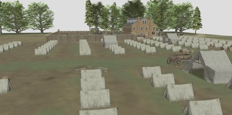 Eutaw Springs encampment 3D model