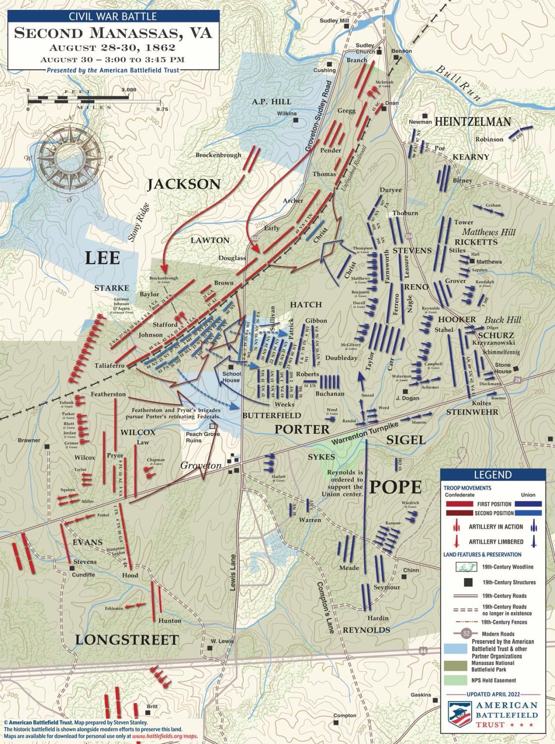 Second Manassas | Aug 30 1862 | 3 - 3:45 pm (April 2022)