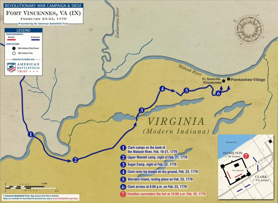 Siege of Fort Vincennes | Feb 23-25, 1779