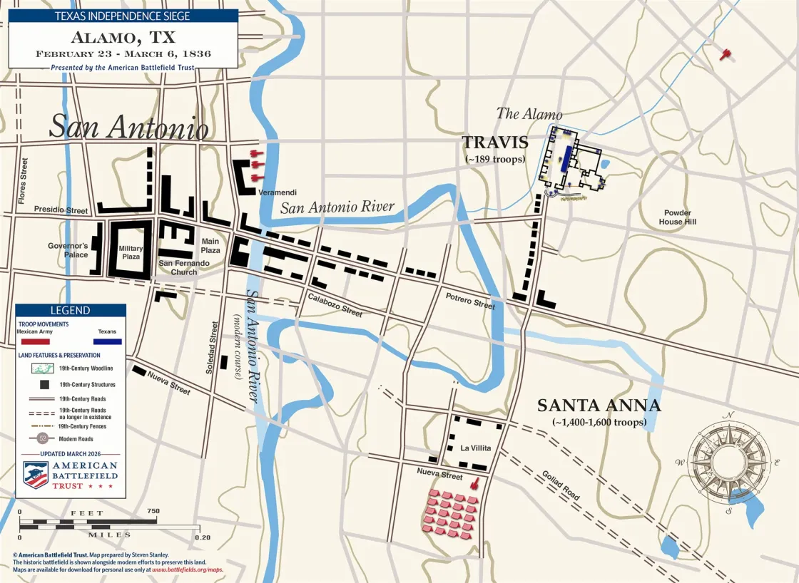 Siege of the Alamo | Feb 26 - Mar 6, 1836