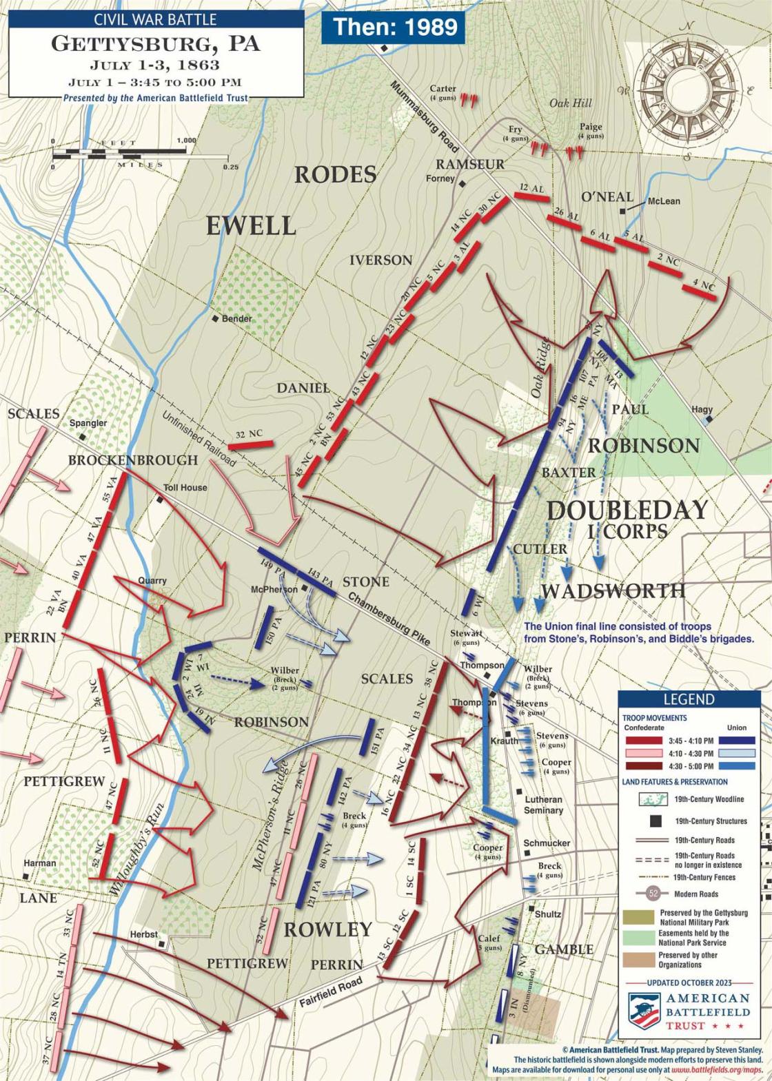 Gettysburg | McPherson's, Oak and Seminary Ridges | 1989 Properties