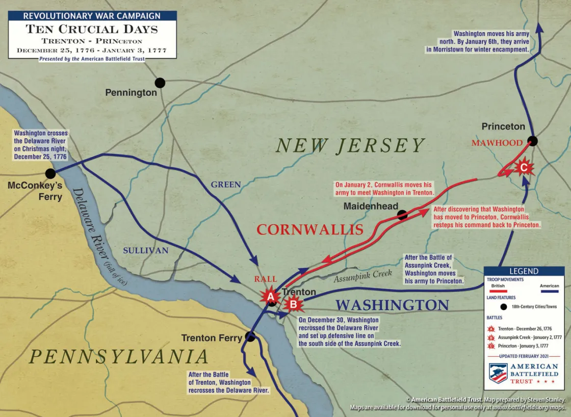 Ten Crucial Days Campaign | Dec 24, 1776 - Jan 3, 1777