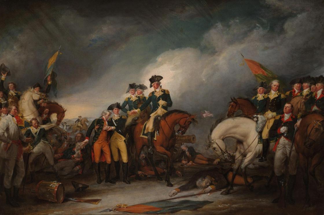 "The Capture of the Hessians at Trenton, December 26, 1776," John Trumbull.