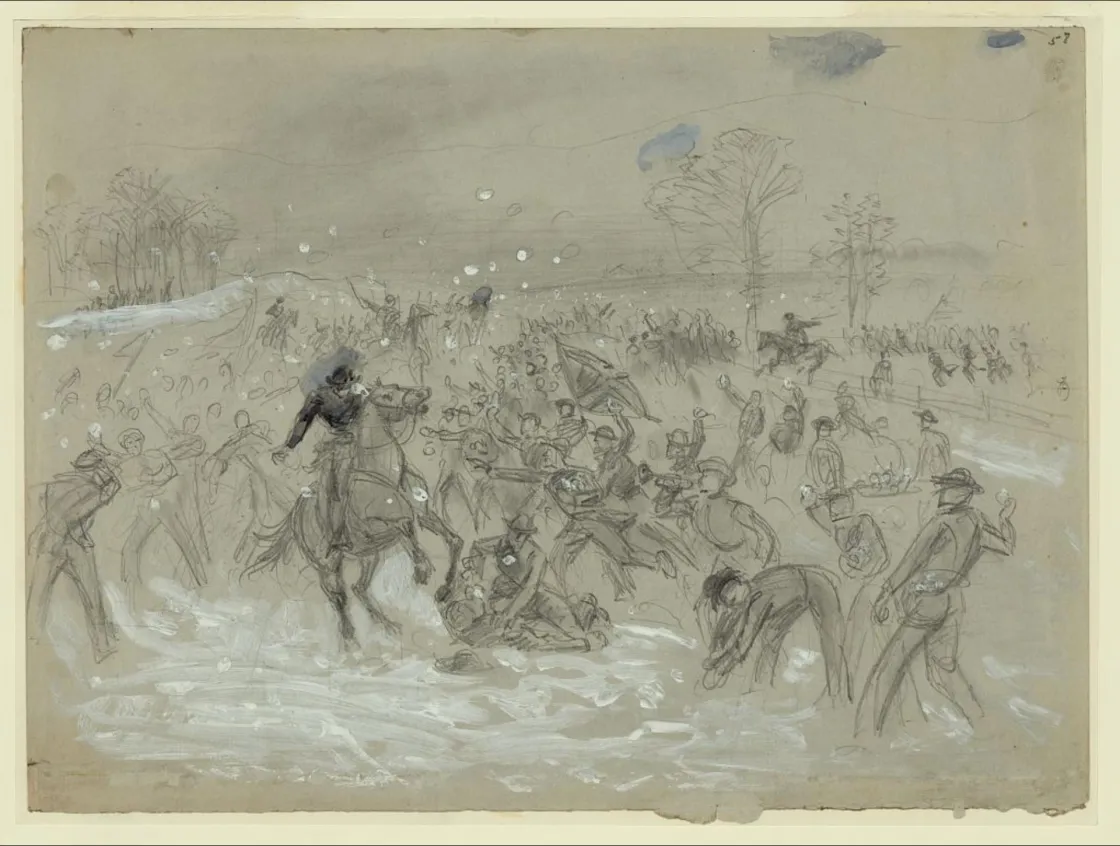 The snowball battle near Dalton, Georgia