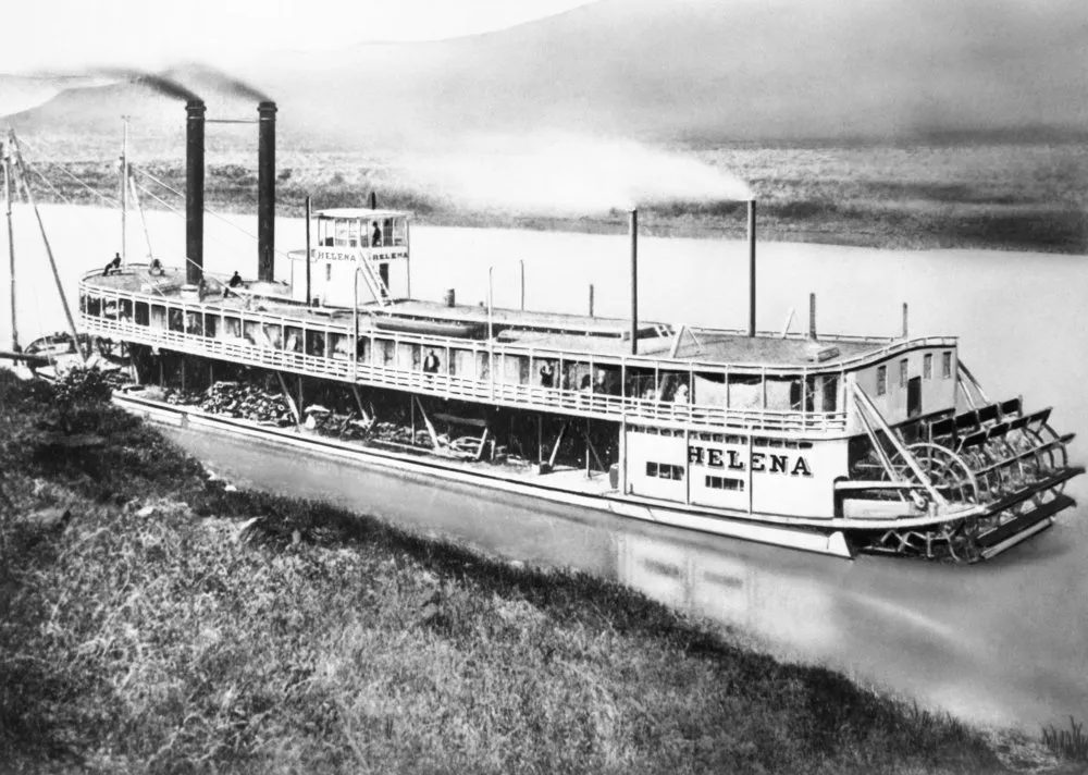 Steamboat 'Helena' on the Missouri River, 1878