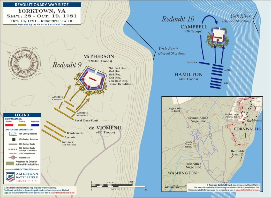 Yorktown | Assaults on Redoubts 9 and 10 | Oct 14, 1781 (October 2020)