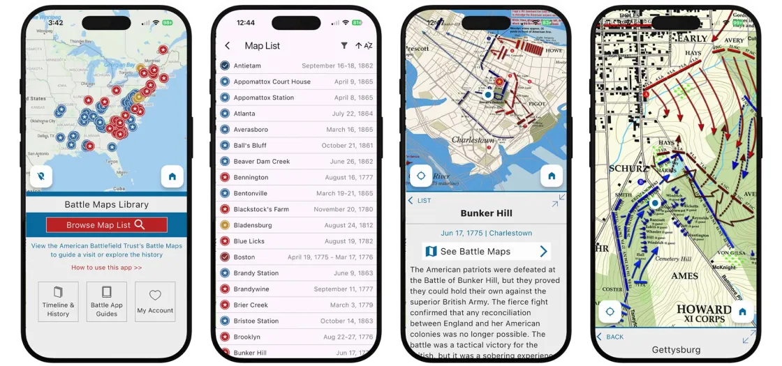 Screenshots from Battle Maps: America's Wars