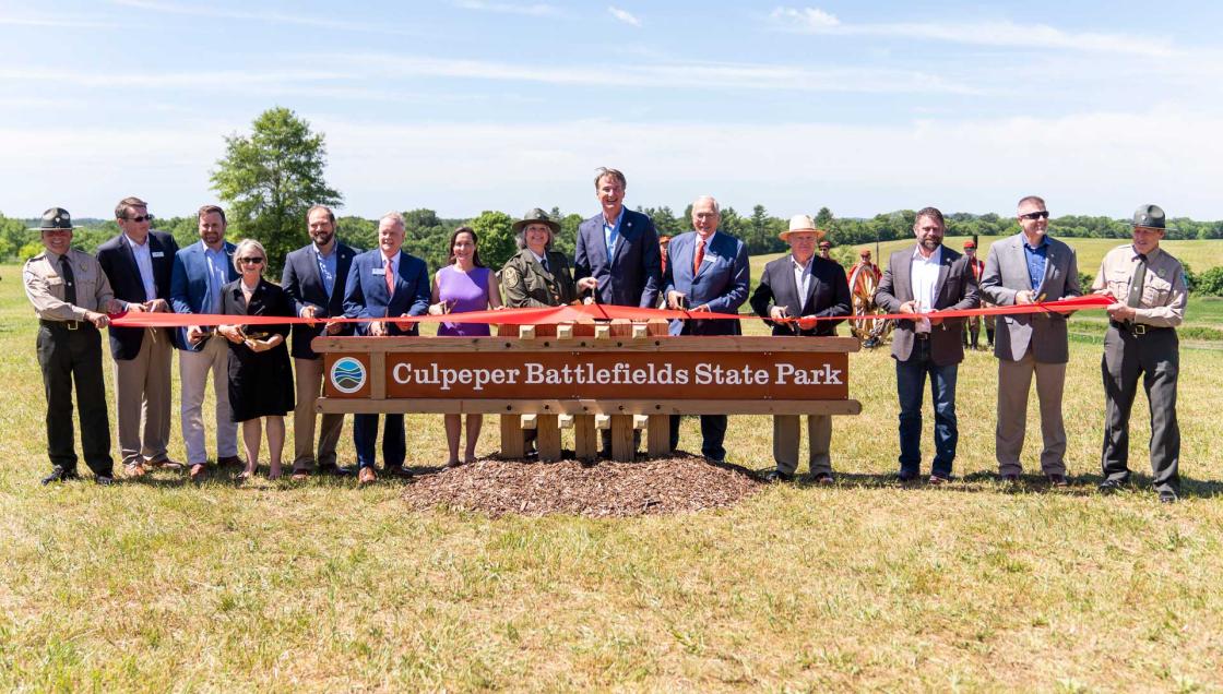 Virginia Governor Glenn Youngkin at Culpeper Battlefields State Park