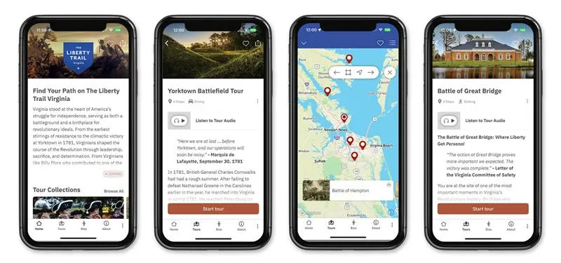 Screenshots of The Liberty Trail Virginia