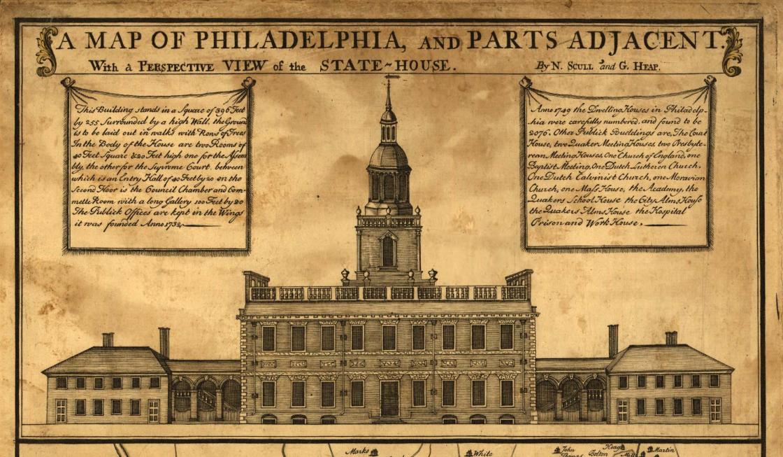 A Map of Philadelphia and Parts Adjacent, Independence Hall Detail