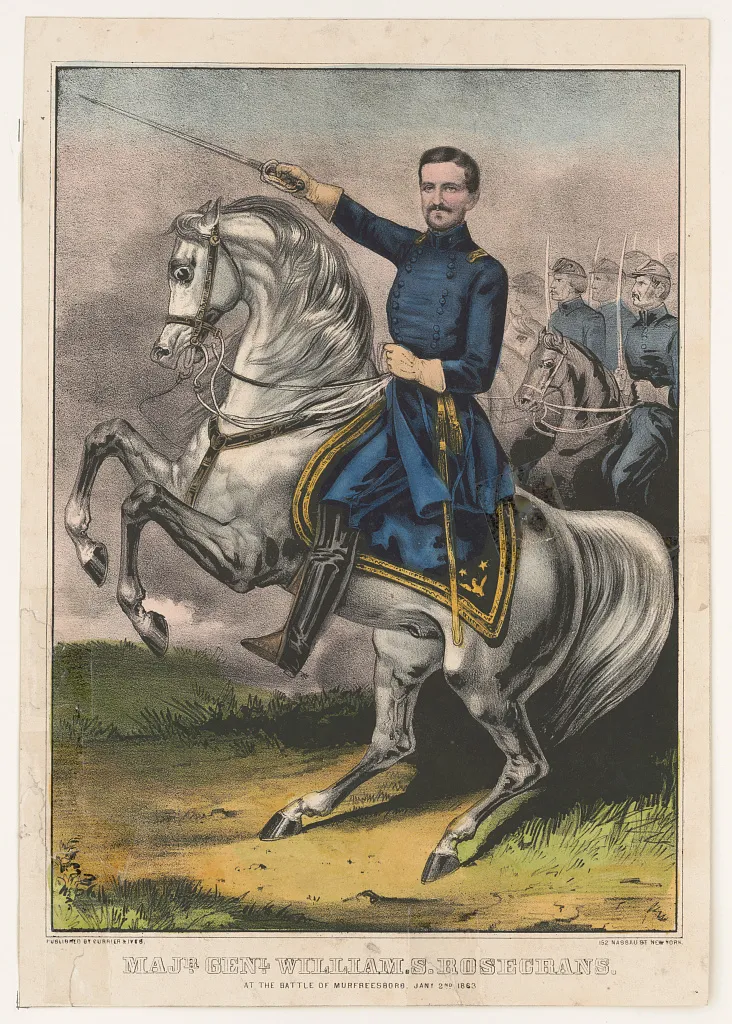 Civil War illustration depicting Union artillery and infantry repulsing Confederate attacks during the Battle of Malvern Hill.