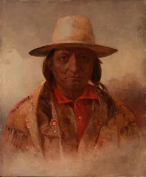 Oil painting created by Julian Scott of Lakota leader, Sitting Bull.