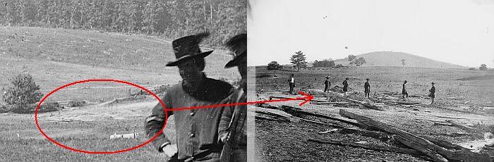 Soldiers walking across Cedar Mountain