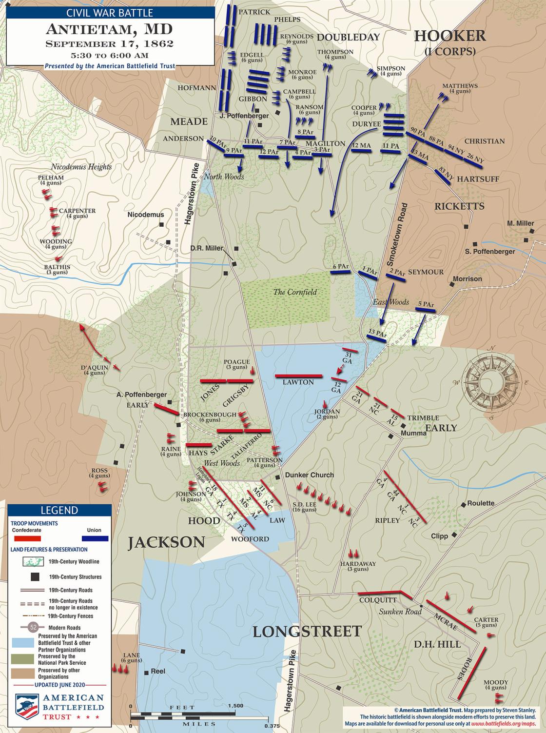 Antietam | East Woods | Sep 17, 1862 | 5:30 - 6:00 am (June 2020)