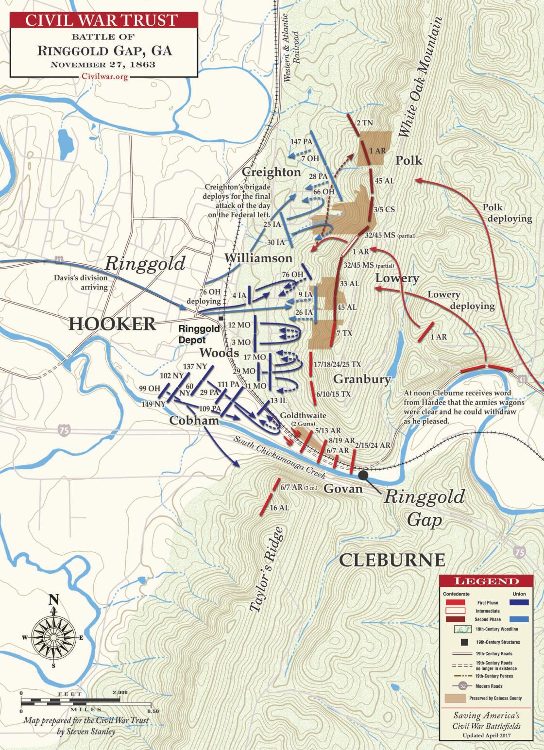 Battle Of Ringgold Gap November 27 1863 American Battlefield Trust