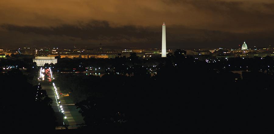 Night view of Washington, D.C.