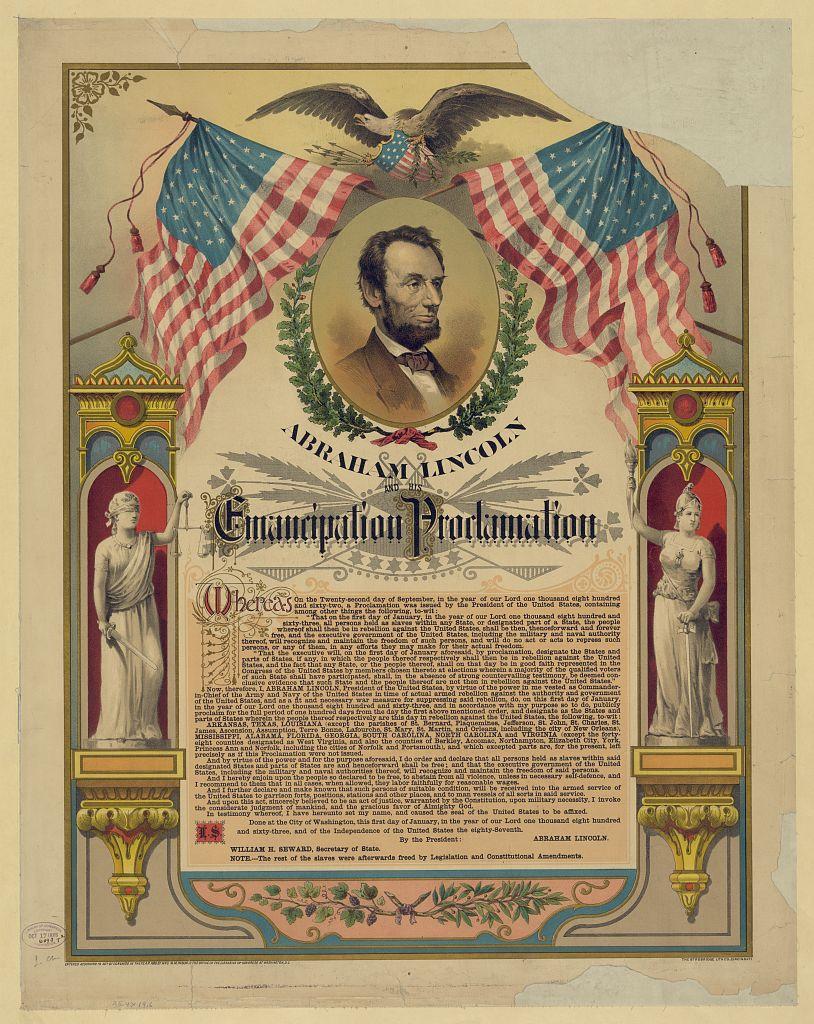 An image of the Emancipation Proclamation