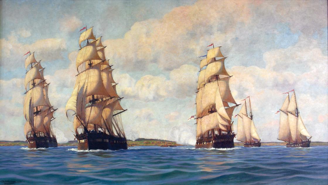 Painting of Sackets Harbor