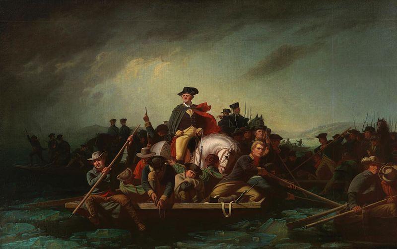 Painting of Washington Crossing the Delaware River