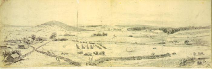 Sketch of the Battle of Cedar Mountain by Edwin Forbes