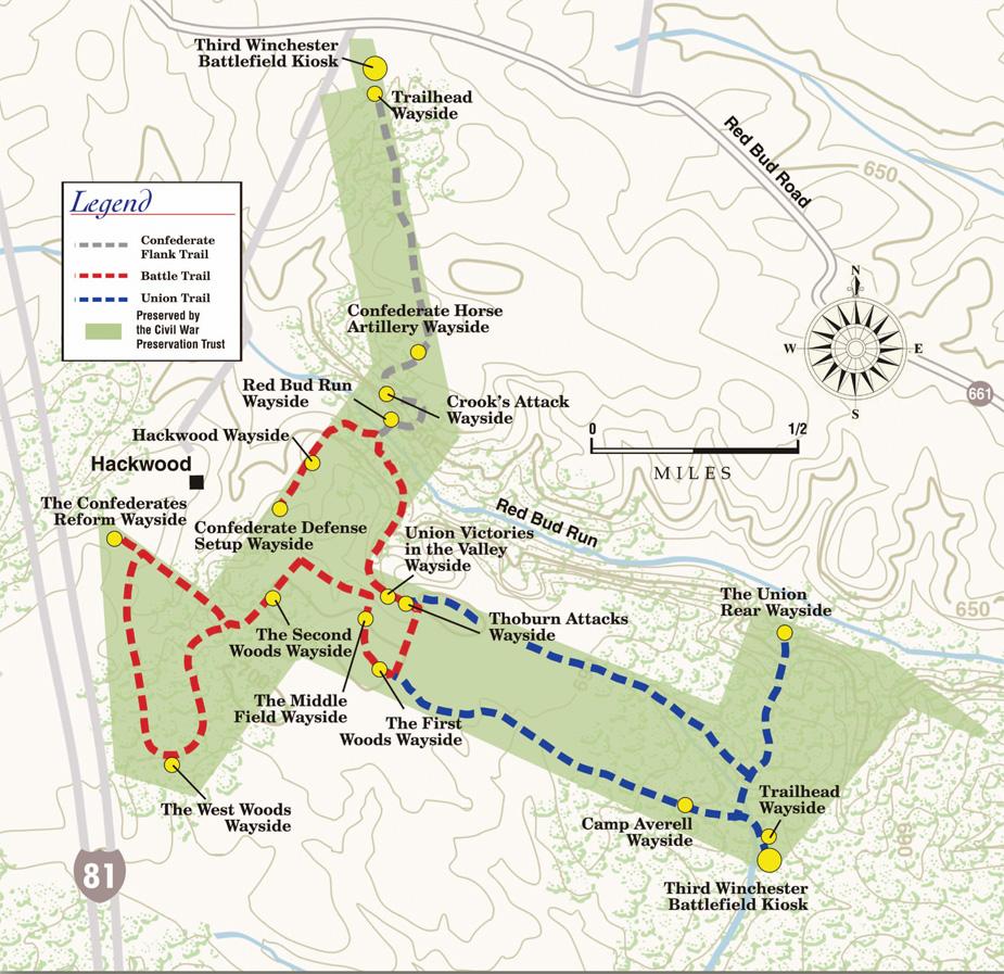 Third Winchester Battlefield Tour Map