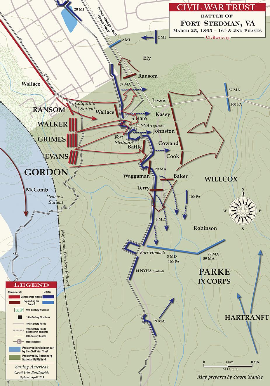Fort Stedman | Initial Phase | Mar 25, 1865