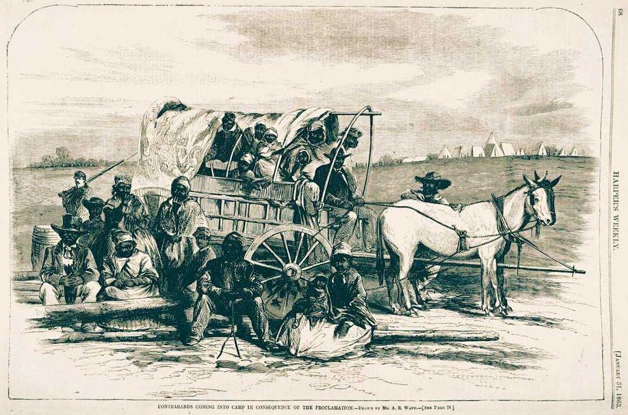 Harper's Weekly drawing of contrabands