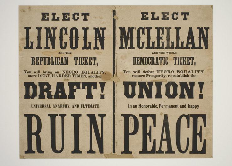 Lincoln-Ruin/ McClellan- Peace Democratic Broadside