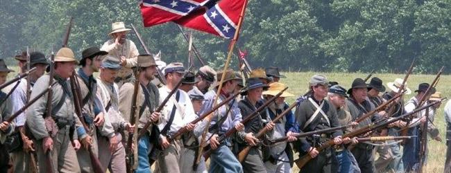 Reenactment at Parker's Cross Roads Battlefield