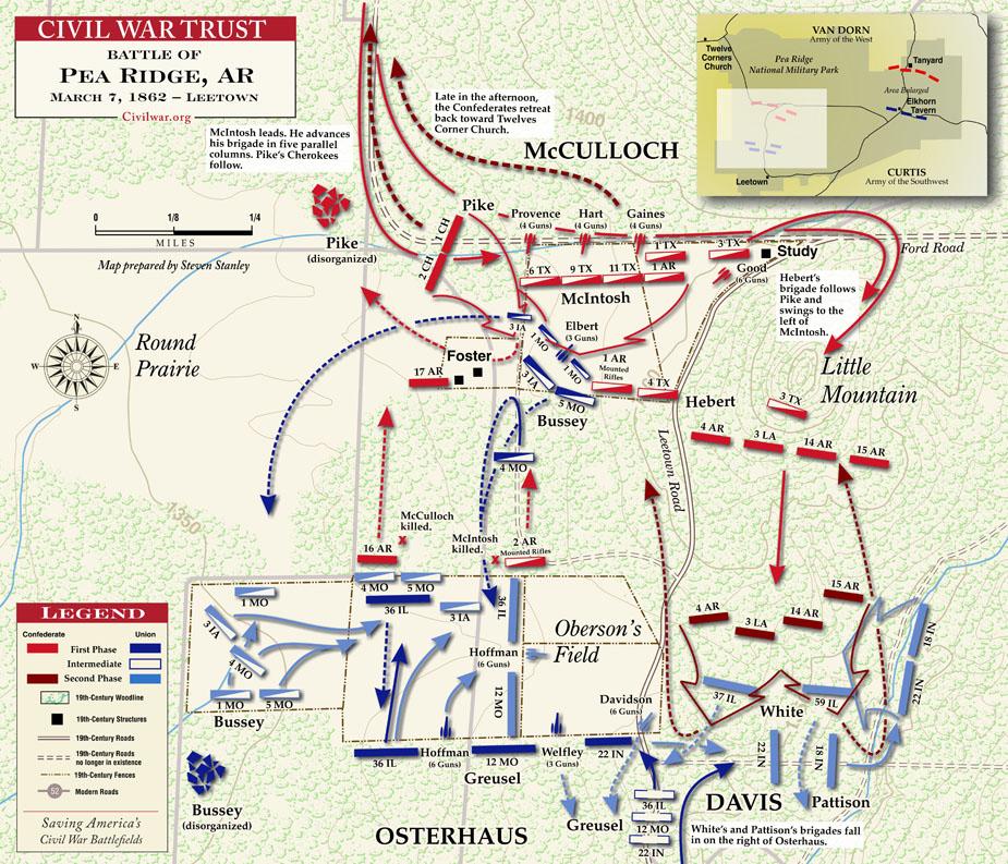 Battle of Pea Ridge - Leetown Fight, March 7, 1862 | American
