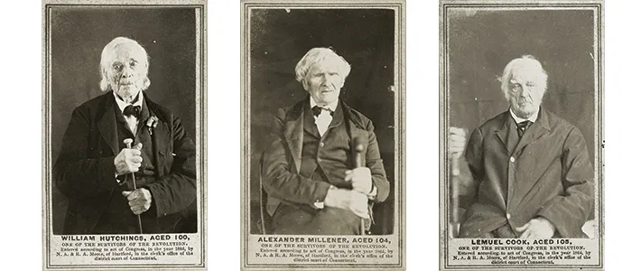These images entail three portraits of Revolutionary War veterans.