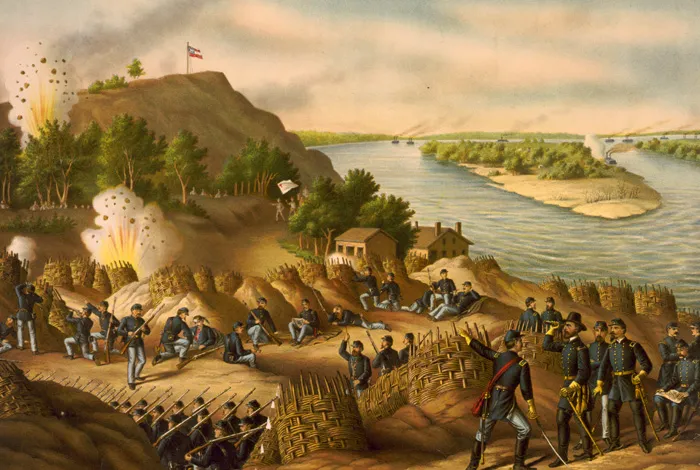 This is a painting of the Siege of Vicksburg.