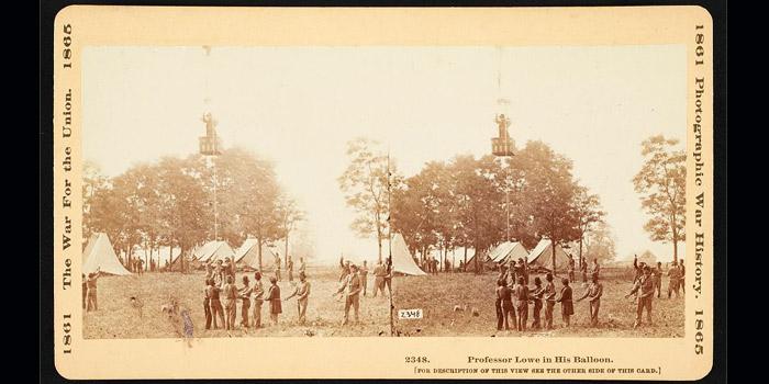 Stereoview Card - Lowe's Balloon Ascent