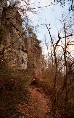 The steep inclines of Lookout Mountain