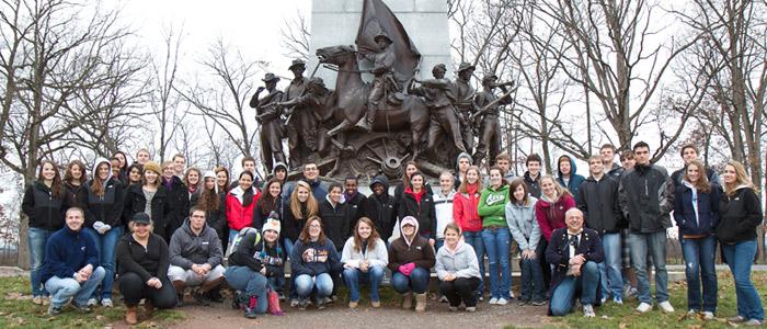West Springfield High School at the Virginia Monument