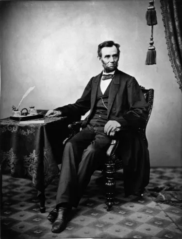 Portrait of Abraham Lincoln taken by Alexander Gardner in November of 1863