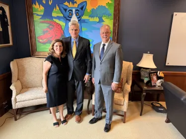 Senator Bill Cassidy with David Duncan and Barbara Stewart