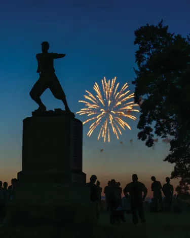 Fireworks at Gettysburg National Military Park, Pa.