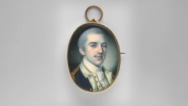 Miniature watercolor portrait of Revolutionary War officer John Laurens, painted by Charles Willson Peale in 1780.