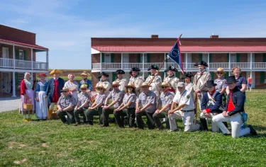 Reenactors at Fort McHenry for Flag Day