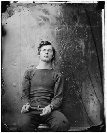 This image depicts Lewis Powell awaiting his execution. 