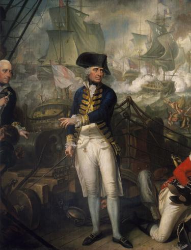 This painting is a portrait of Richard Howe.