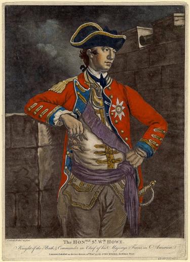 This is a color mezzotint of British General William Howe.