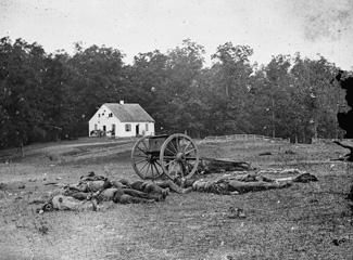 Bodies in front of the Dunker Church